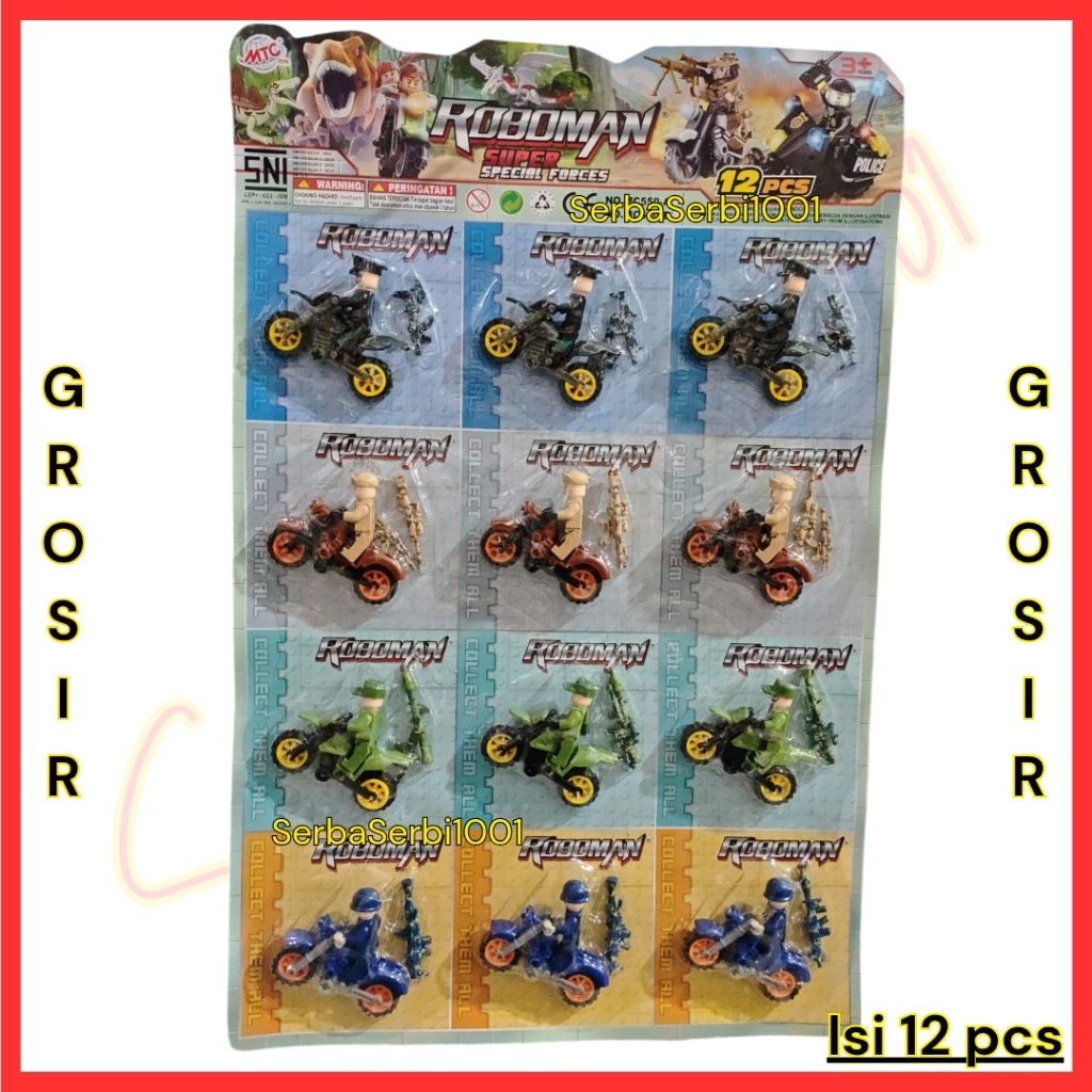 [GROSIR] 12 PCS - MAINAN BLOCK MOTOR TENTARA MC550
