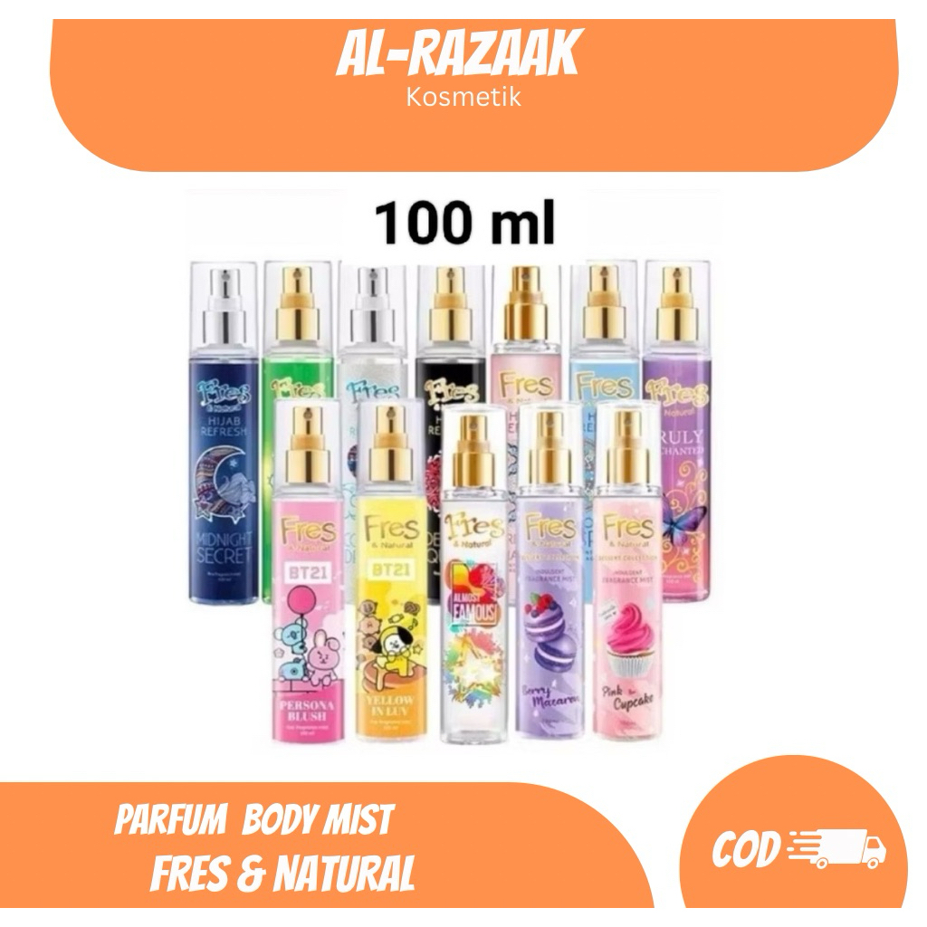 FRES & NATURAL Hijab Fresh Cologne 100ml | Spray Cologne || Body Mist fresh