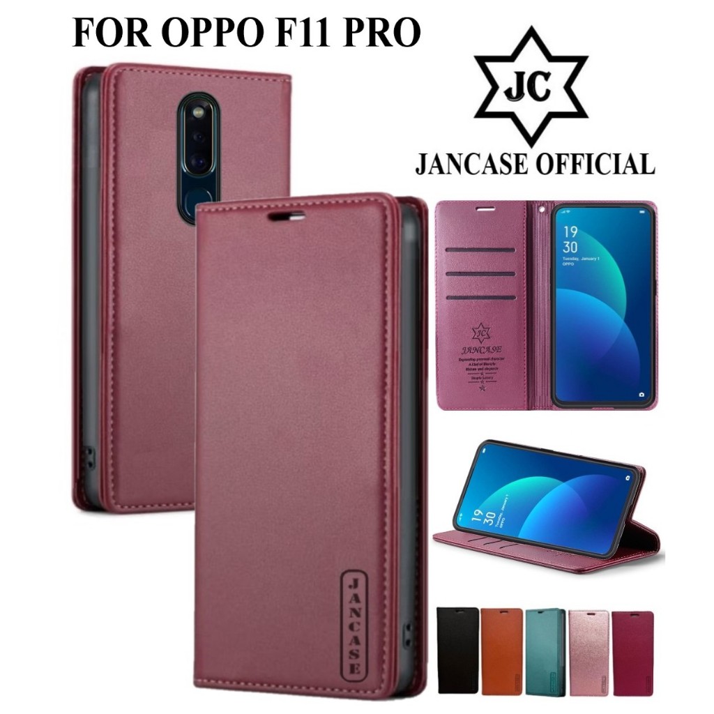 JANCASE PREMIUM FLIP OPPO RENO F11 PRO FLIP COVER WALLET BISA BUKA TUTUP DAN STANDING