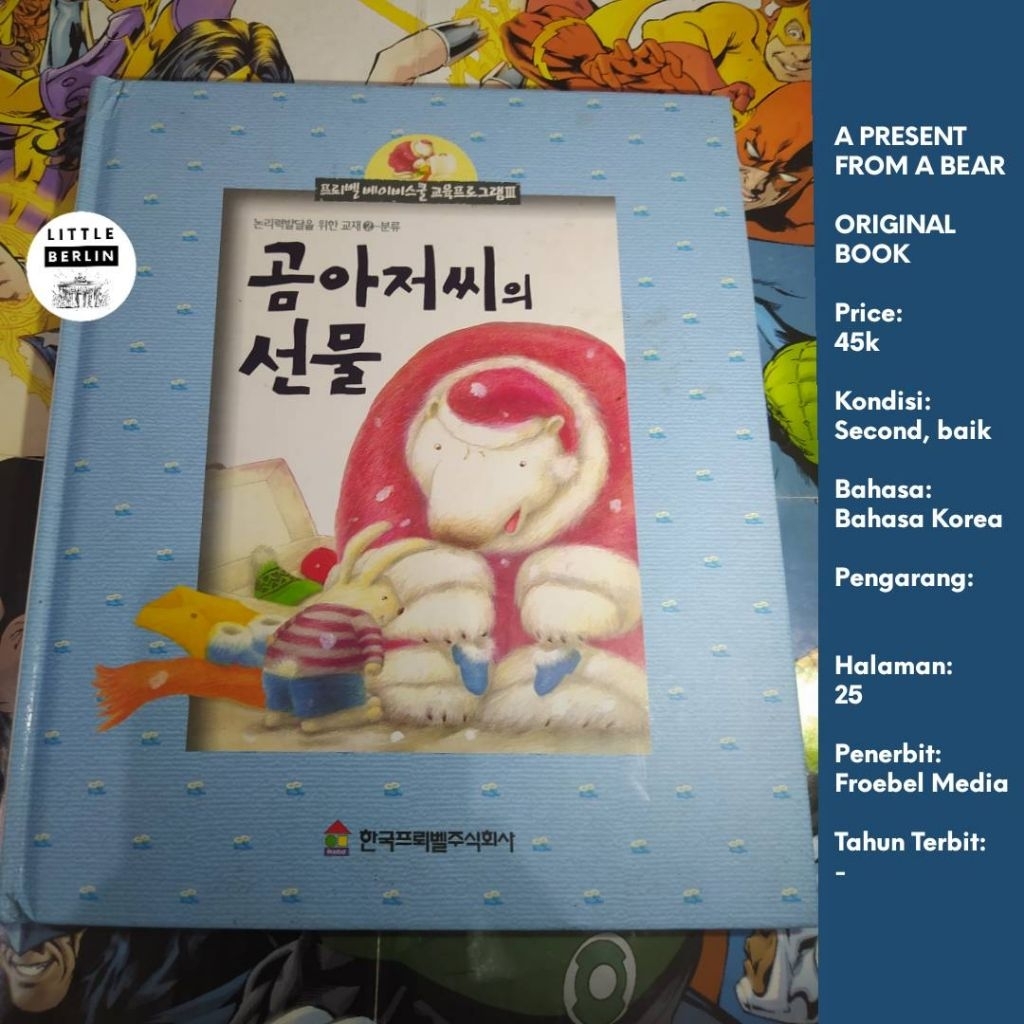 ORIGINAL Korean Children Book A PRESENT FROM A BEAR Buku Bahasa Korea Hangul South Korea
