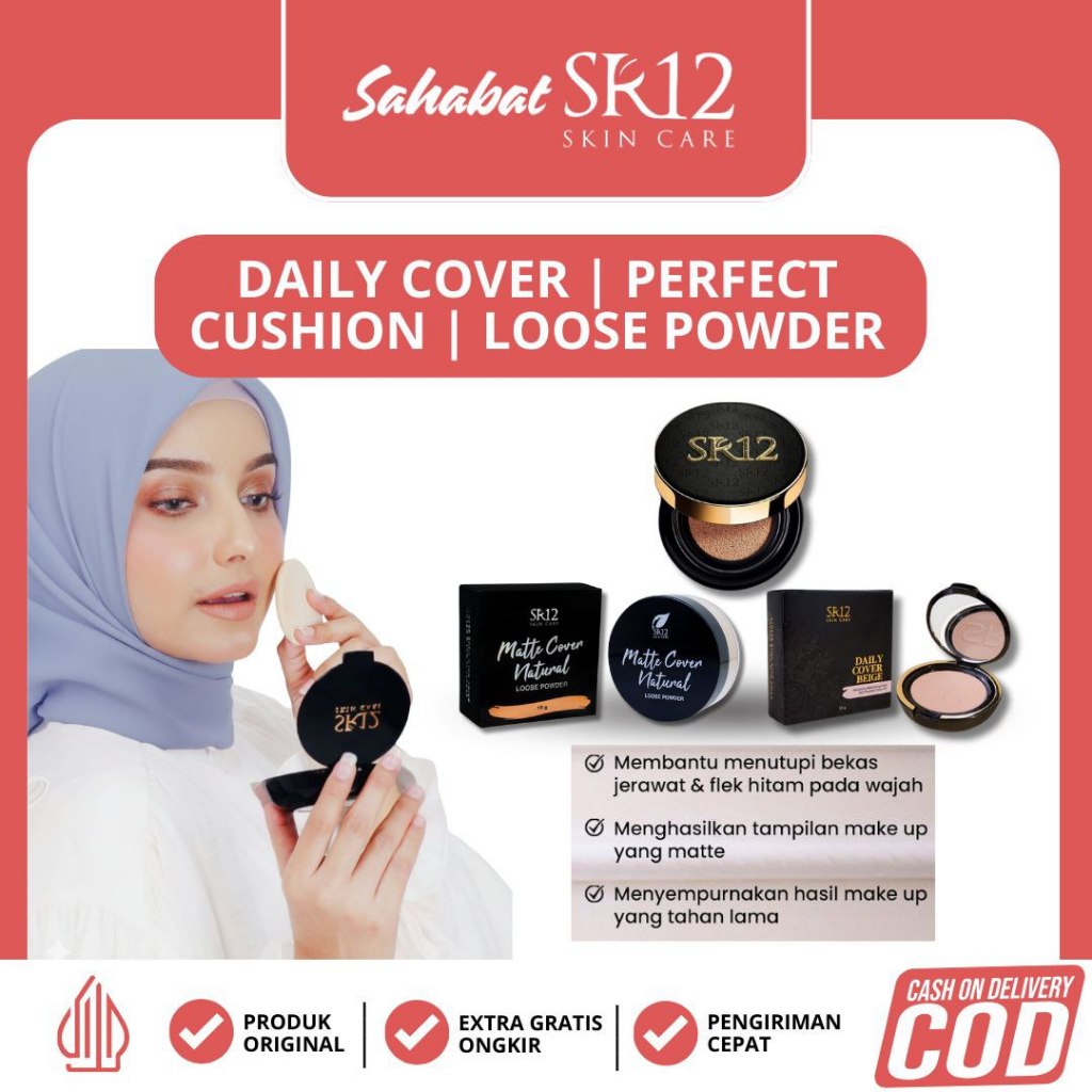 Perfect Cushion SR12 Bedak Cair Matte Foundation Glowing Tahan Lama