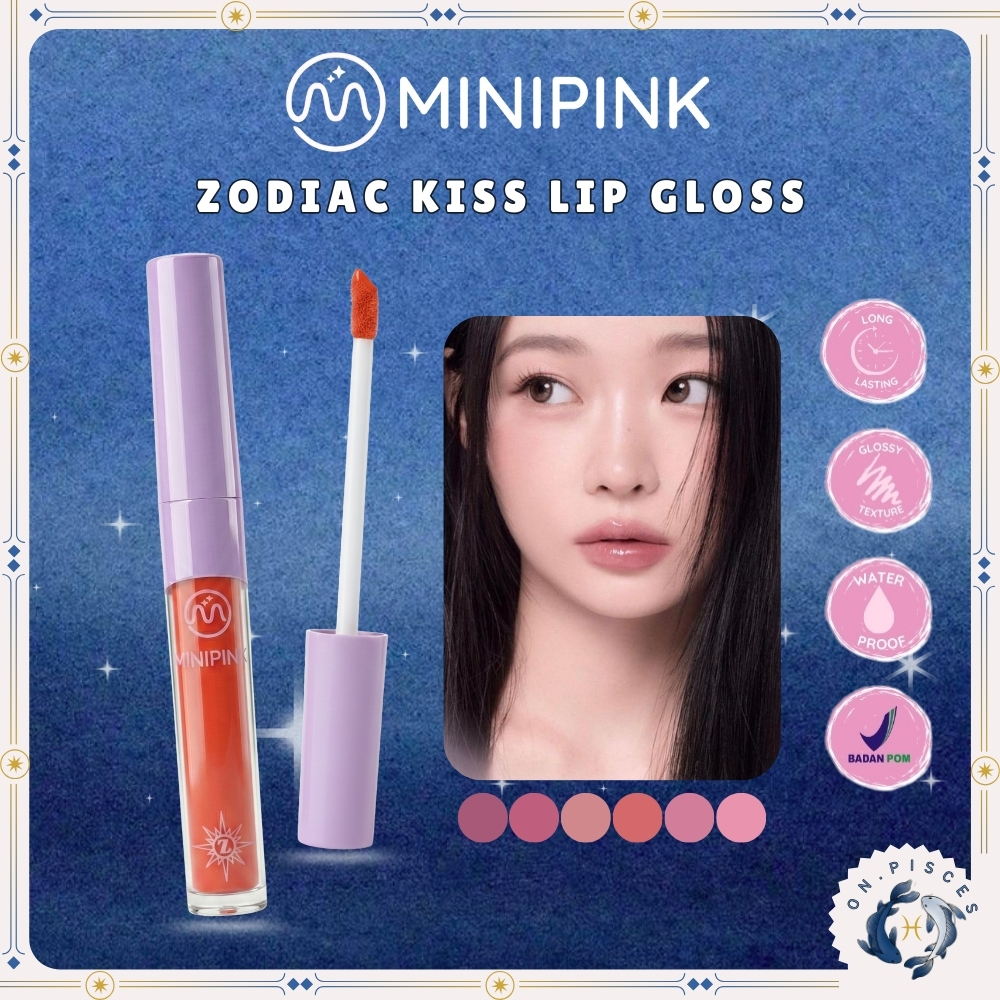 [BPOM] MINIPINK Zodiac Kiss Lip Gloss - Lipgloss Bening & Glitter Plumpy MP066 : Pisces