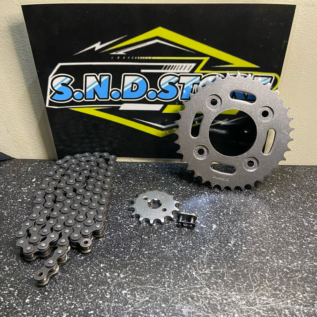 S.N.D.STORE Gir gir Gear set + rantai 420 motor honda blade new 110 (second berkualitas)