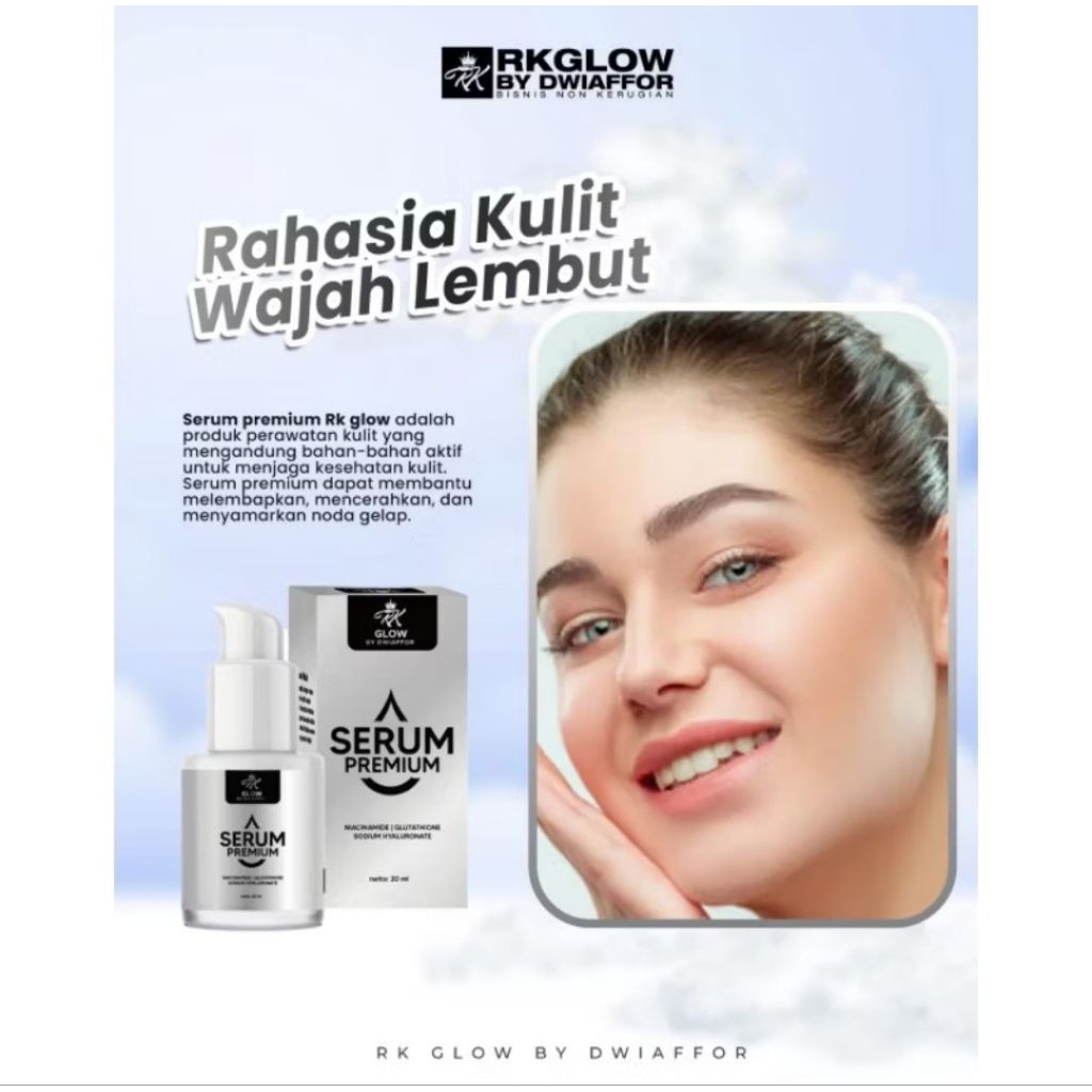 RK GLOW/RK SERUM PREMIUM ORIGINAL FREE 1 MASKER WAJAH