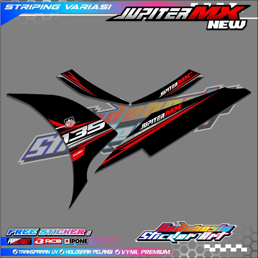 STRIPING VARIASI YAMAHA JUPITER MX 135 NEW / STICKER LIST VARIASI MOTOR JUPITER MX BARU