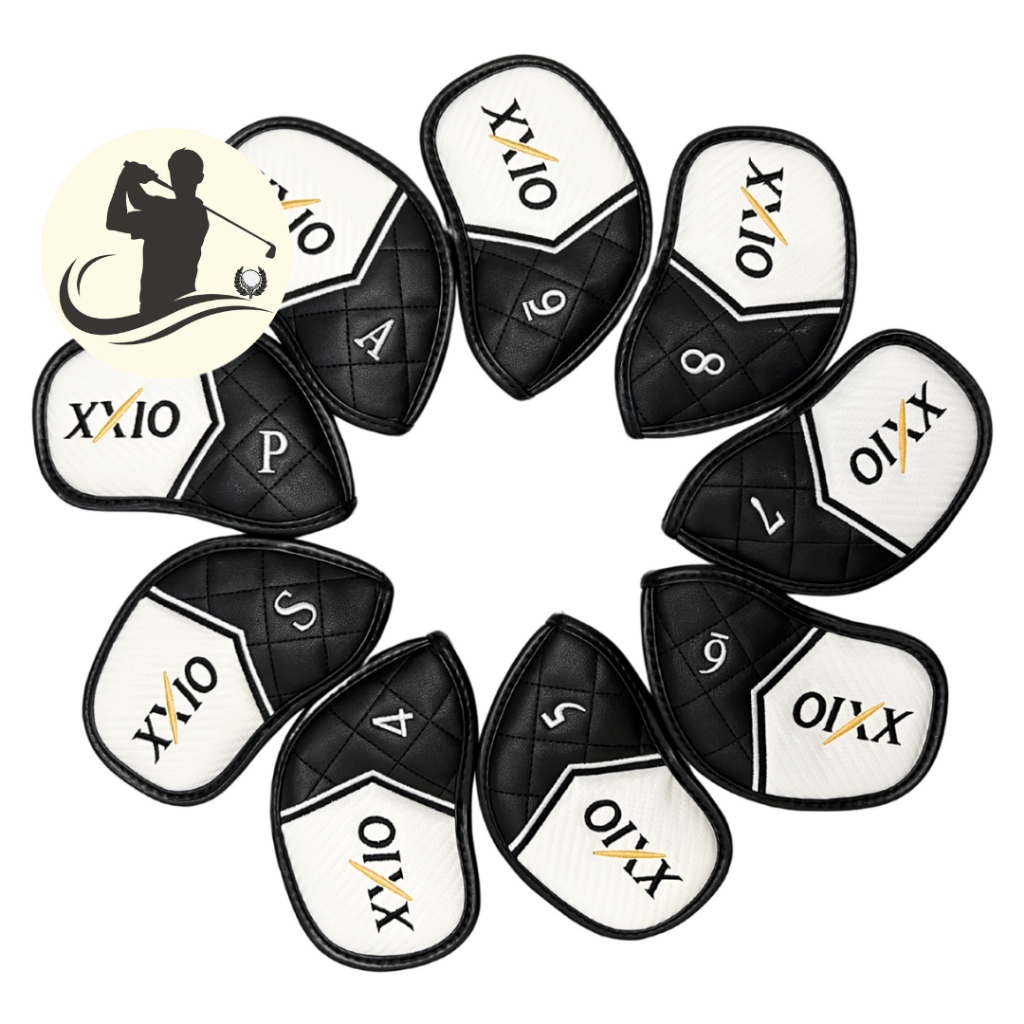 Golf Head Cover MAGNETIC CLUTCH Stik Golf Stick Premium Leather Black White Carbon Finish Stylish Ke