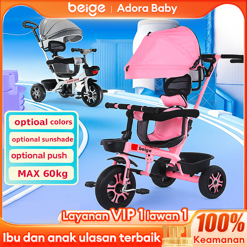 Sepeda Anak Roda 3 Family Perempuan/laki laki Tiga Anak Sepeda Bayi Tricycle Anak Sepeda Anak