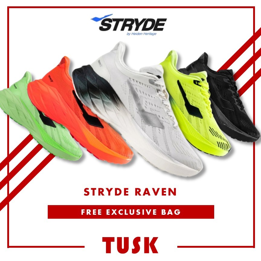 Sepatu Heiden Heritage Stryde Raven Sneakers Olahraga Lari Sport Running Shoes Pria Wanita