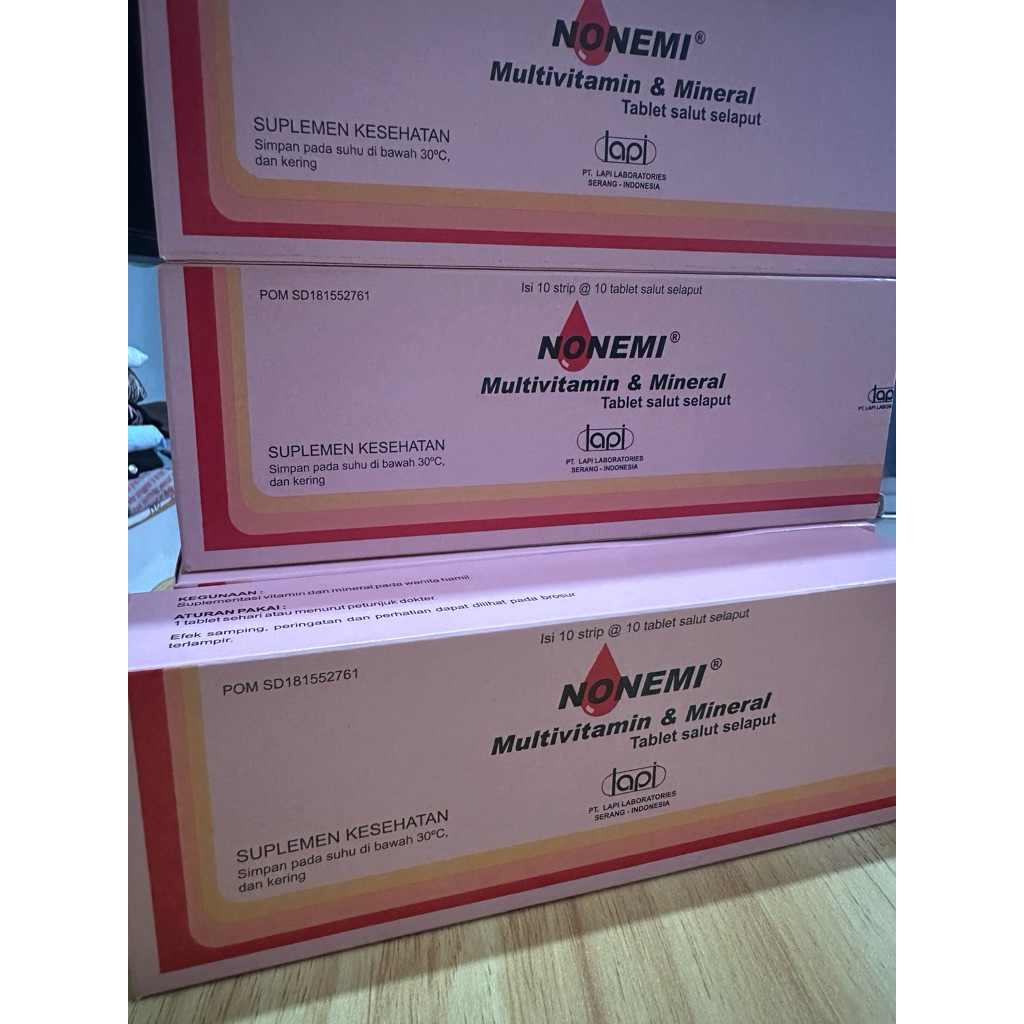 Nonemi 1 strip/ tablet tambah darah/ mencegah anemia pada ibu hamil dan menyusui