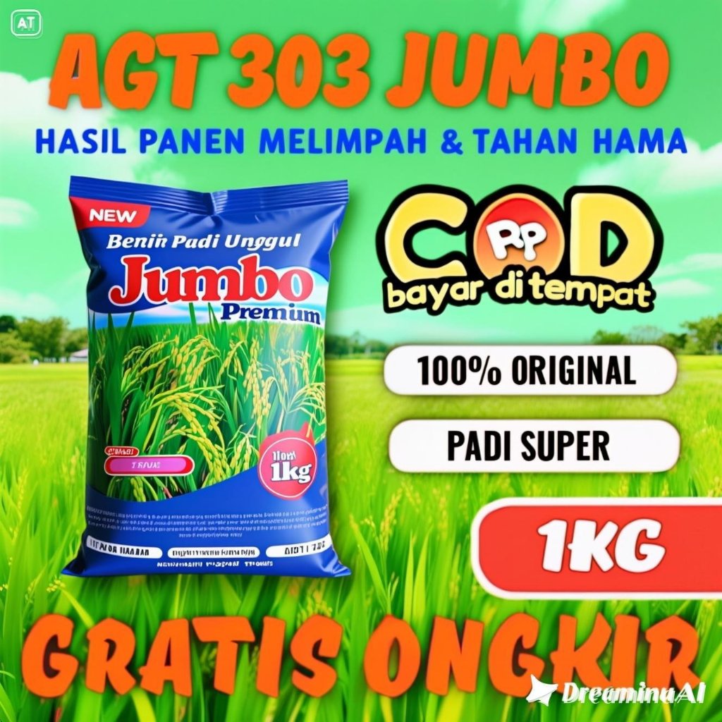 SANGHYANG SRI- Benih Padi Bibit Padi AGT 303 Kemasan Original Super Premium Neto 1kg