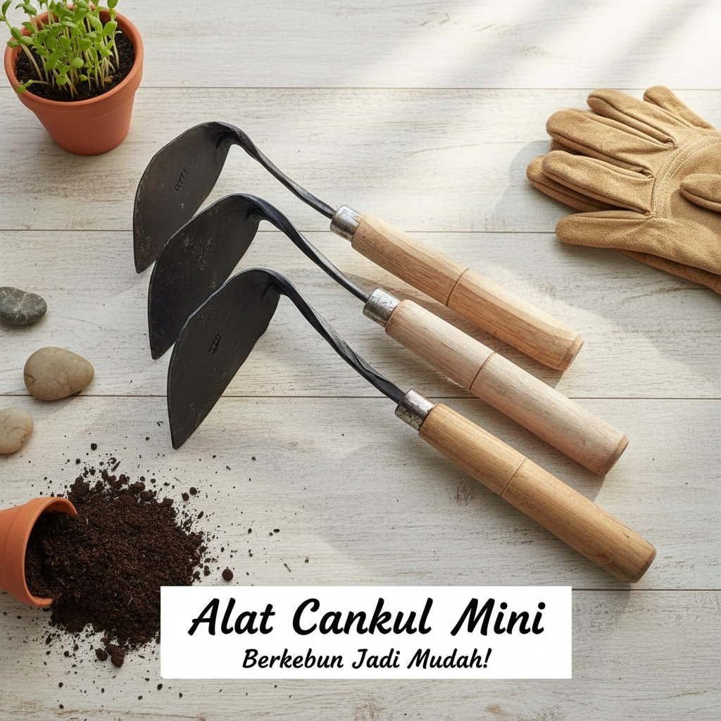 Wangkil Miring Koret Rumput Cangkul Mini Bahan Baja Per Premium 30 Cm