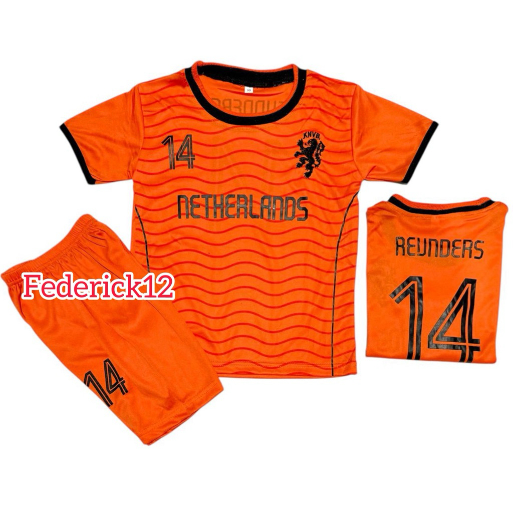 STELAN BAJU BOLA ANAK BELANDA TERBARU/JERSEY BOLA ANAK PIALA DUNIA