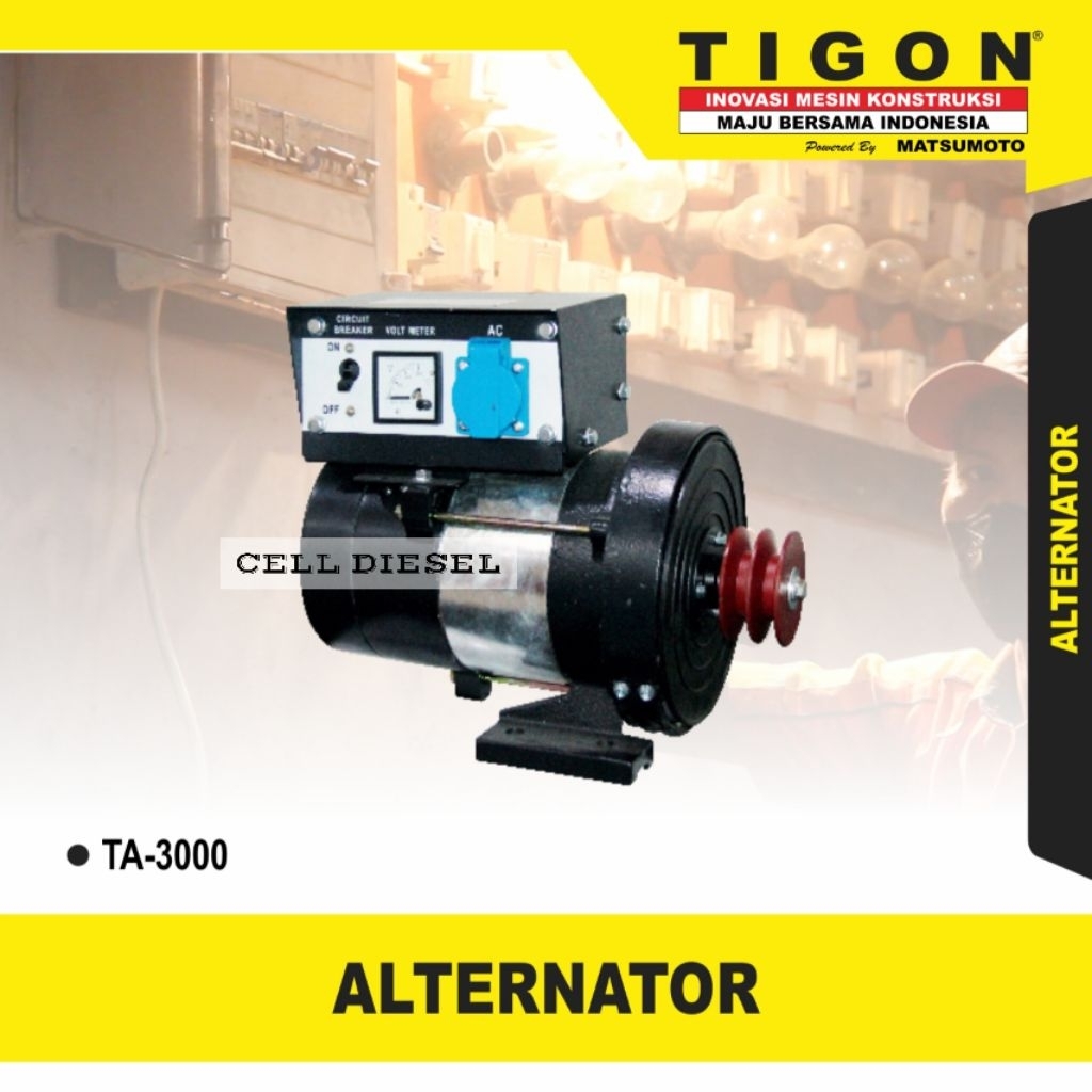 Mesin Pembangkit Listrik Dinamo Alternator TIGON TA 3000