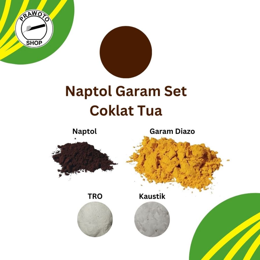 Naptol Garam Set Warna Coklat Tua Batik