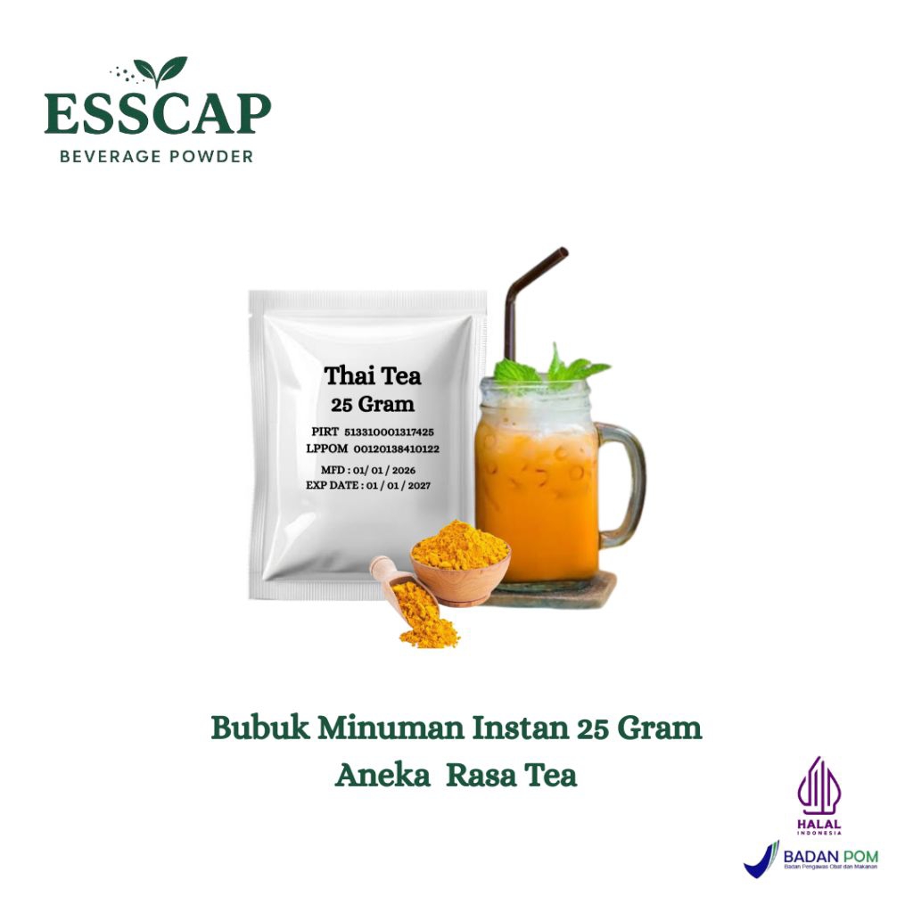 Serbuk Minuman 25 Gram Aneka Rasa Tea / Serbuk minuman Aneka Rasa / Minuman Instan / Powder drinks