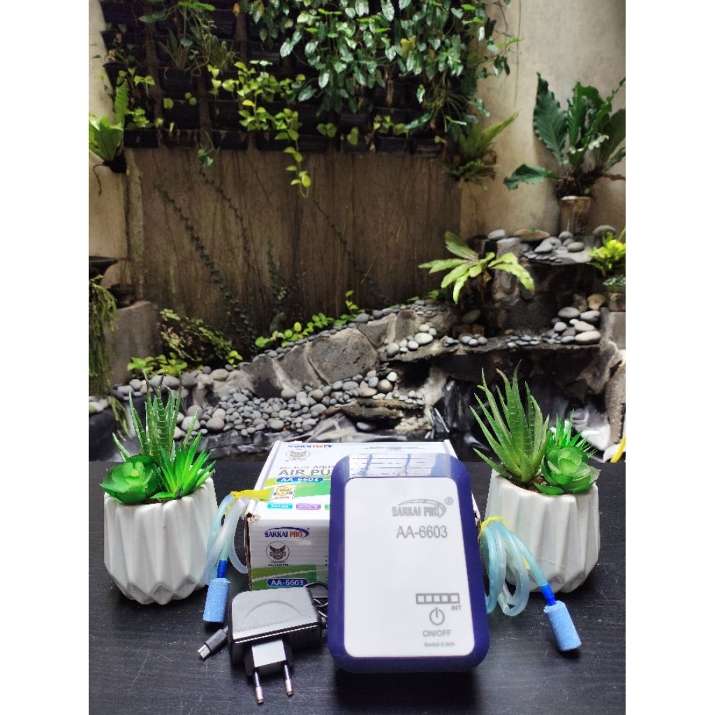 Aerator AA-660 AA-6603 SAKKAI PRO AC/DC Aquarium Air Pump ACDC 2 Lubang / Aerator AC DC 2 Lubang