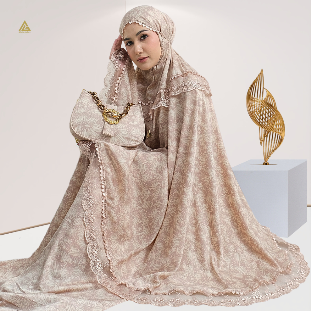 Alhamdulillah - Mukena Dewasa Putri Salju 2in1 Renda Santorini Silk Zhafira Series Alhabsy Gallery