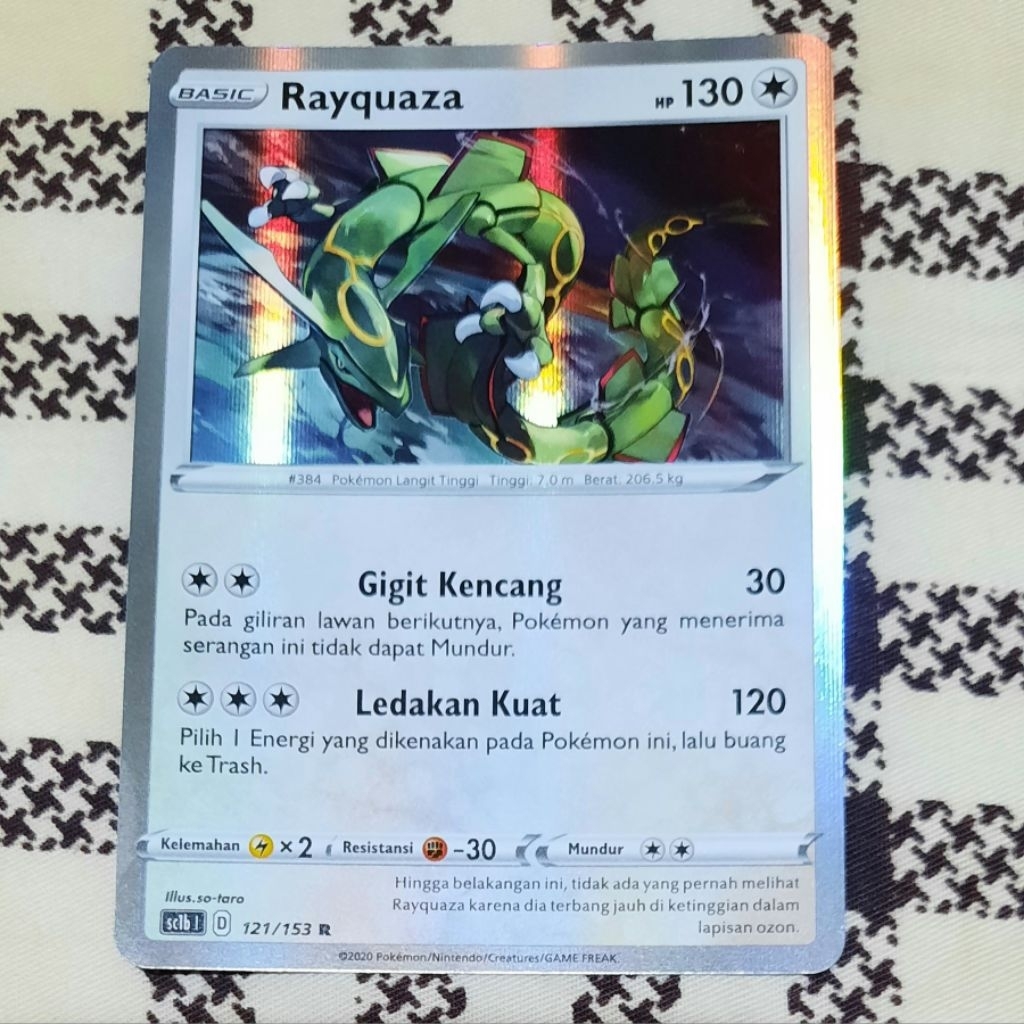 Kartu Pokemon Rayquaza foil Sc1b bahasa indo tcg