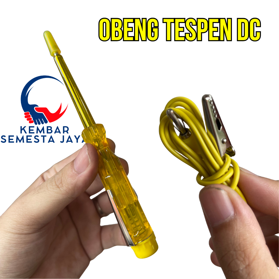 JETJO 111560 Obeng Tespen DC Obeng Testpen Voltage Automotive AC/DC Tester Otomotif Tekiro