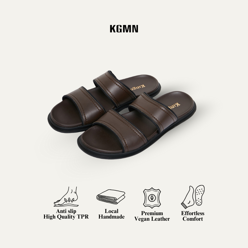 Kingman Sandal Pria Kekinian Santiago Original Sandal Kulit Premium Kualitas Import - ST200