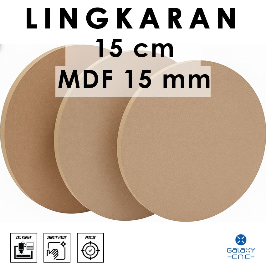 Lingkaran 15 cm - MDF 18 mm - MDF board / papan MDF kayu