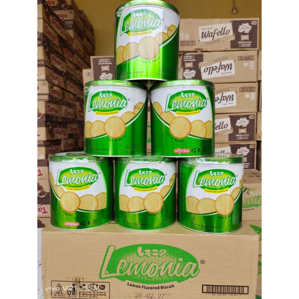 KUE NISSIN LEMONIA KALENG 650GR
