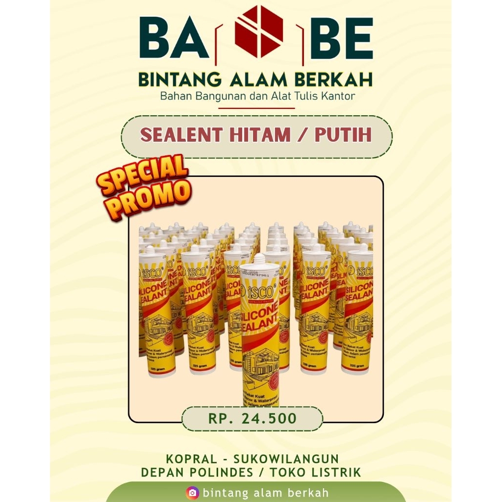 sealent hitam / putih