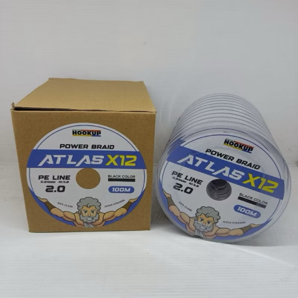 SENAR PE ATLAS X12 100 M WARNA BLACK