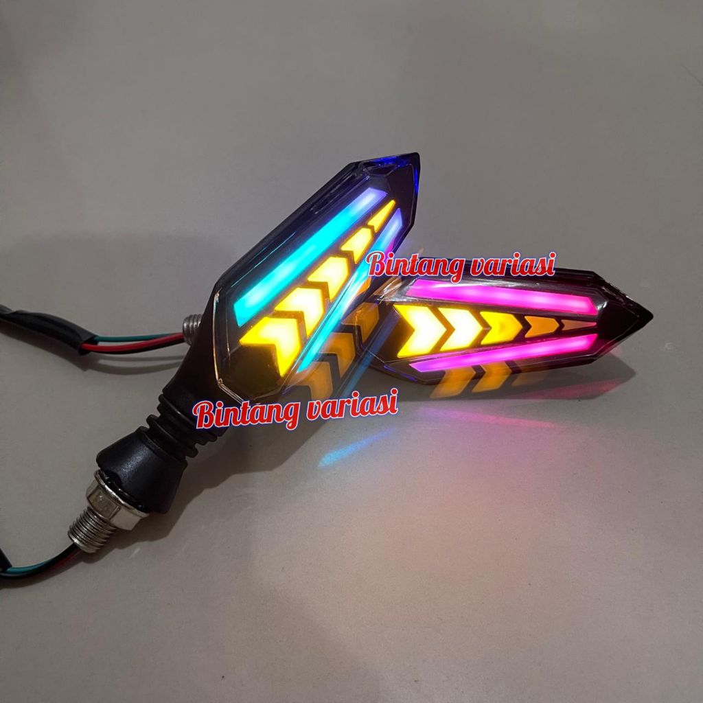 Lampu sen led running 2warna Sein Running 2warna vixion byson mx king cb cbr aerox vario new byson d