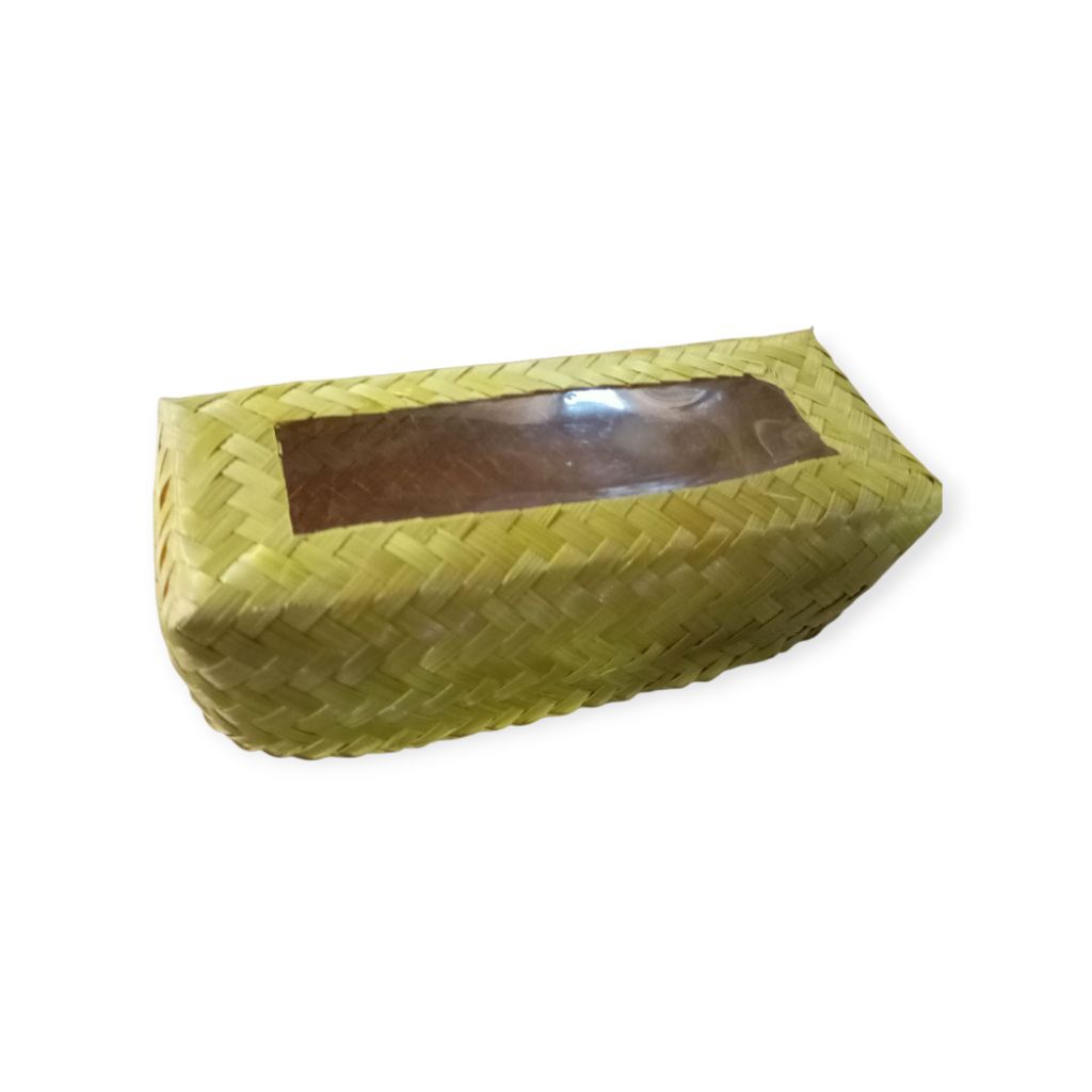 Besek bambu warna kuning emas anyaman bambu makanan