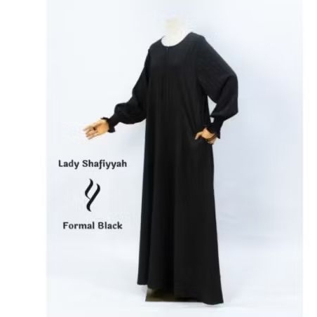 Gamis Hitam/Gamis Yarka/Gamis Lady Shafiyyah/Gamis Lady Crush