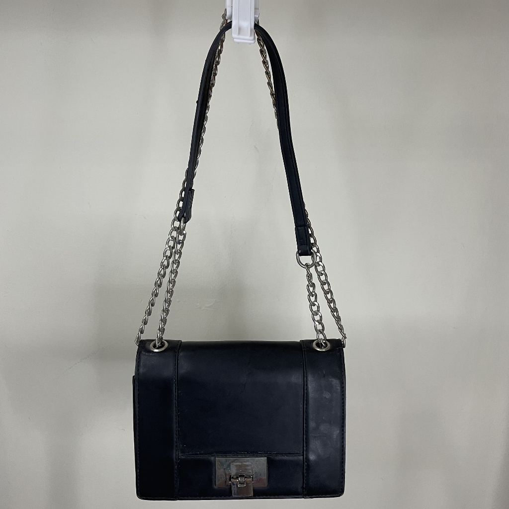 [NEGO] TAS SELEMPANG SLEMPANG SAMPING BAHU SLING CROSSBODY CROSS BODY SHOULDER BAG HITAM BLACK KULIT