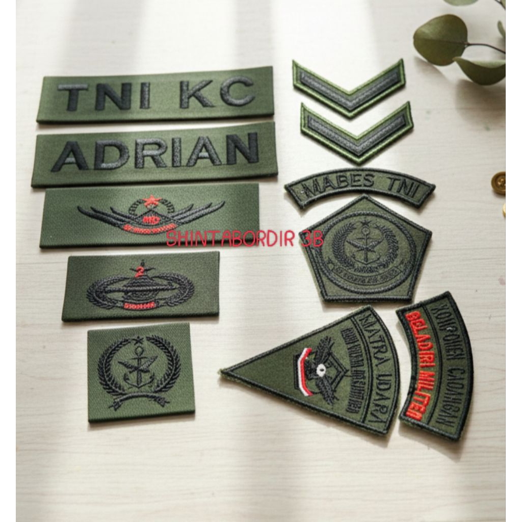 Patch Bordir Atribut TNI KC / Atribut TNI ( Satuan )