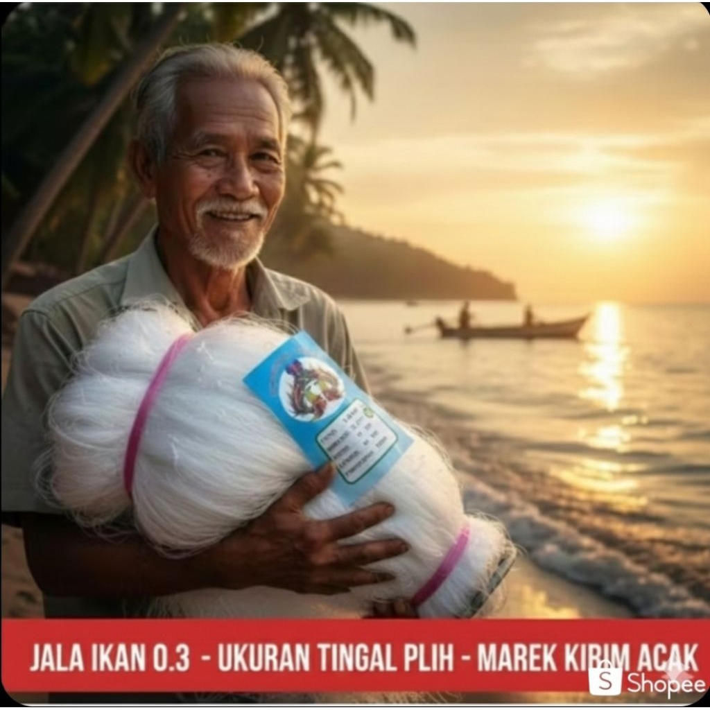 Jaring Ikan Pukat Senar 0.30 Yoko 70 Meter 80 Yards Kuat Untuk Nelayan