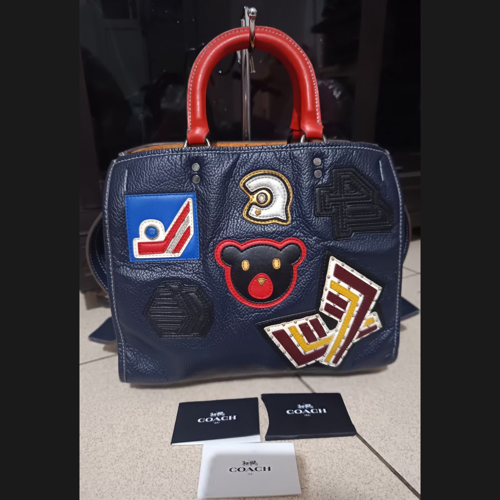 Tas Coach Rogue Varsity Patch Navy Bag