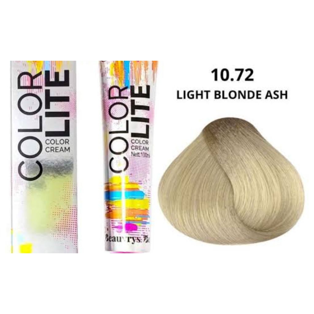 Cat rambut Beauvrys 10.72 adalah pewarna rambut jenis Light Blonde Ash (pirang muda keabuan) dari se