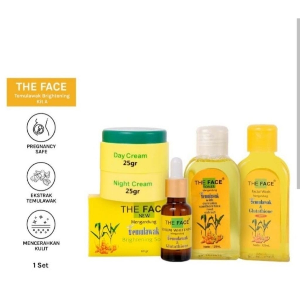 The face temulawak & glutathione 1paket