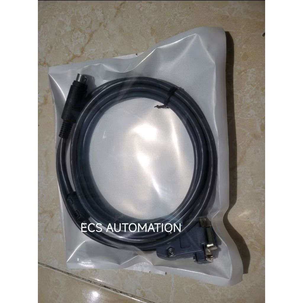 KABEL KOMUNIKASI PLC MITSUBISHI to HMI xinje / mini din 8p to PLC mitsubishi / db9 famale to HMI xin