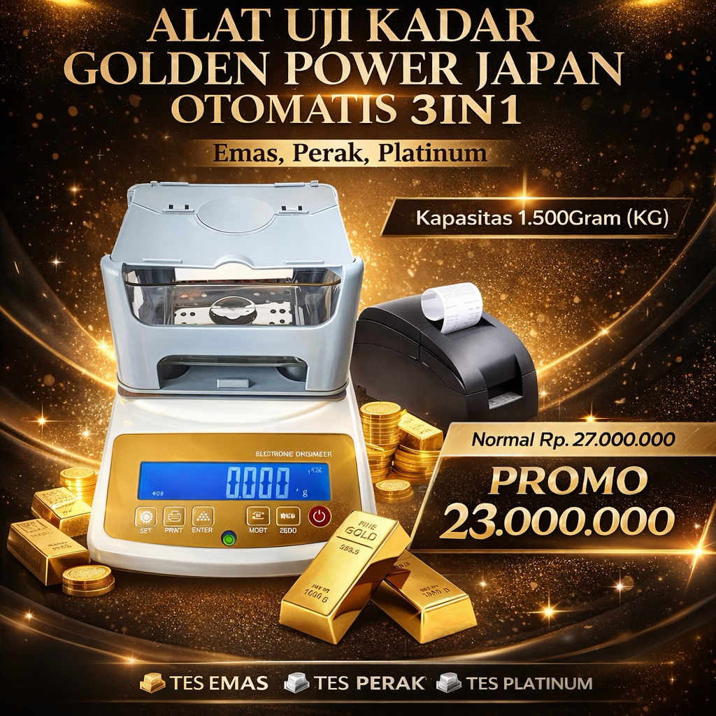 Timbangan Emas, Perak & Platinum Digital Kapasitas 1.5Kg Bergaransi - Alat Uji Kadar Emas Otomatis