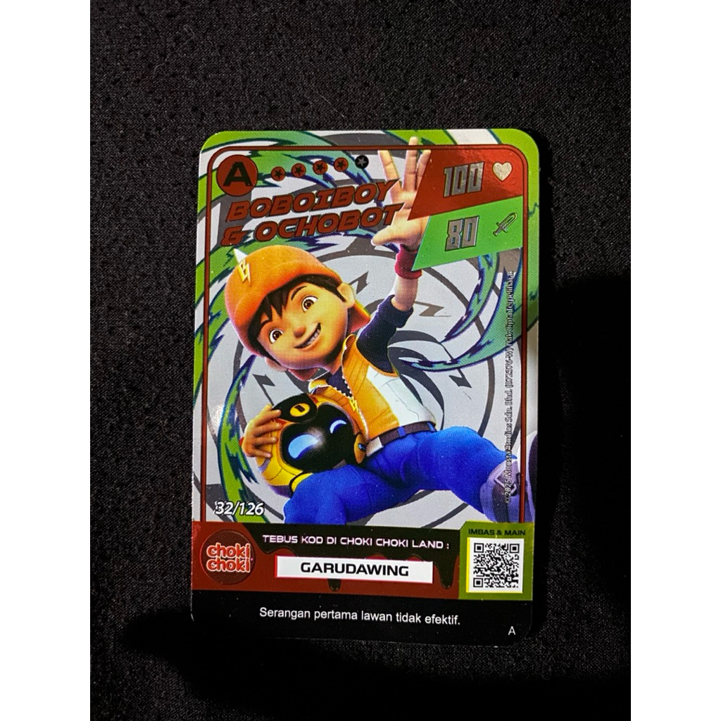 kartu boboiboy chokichoki