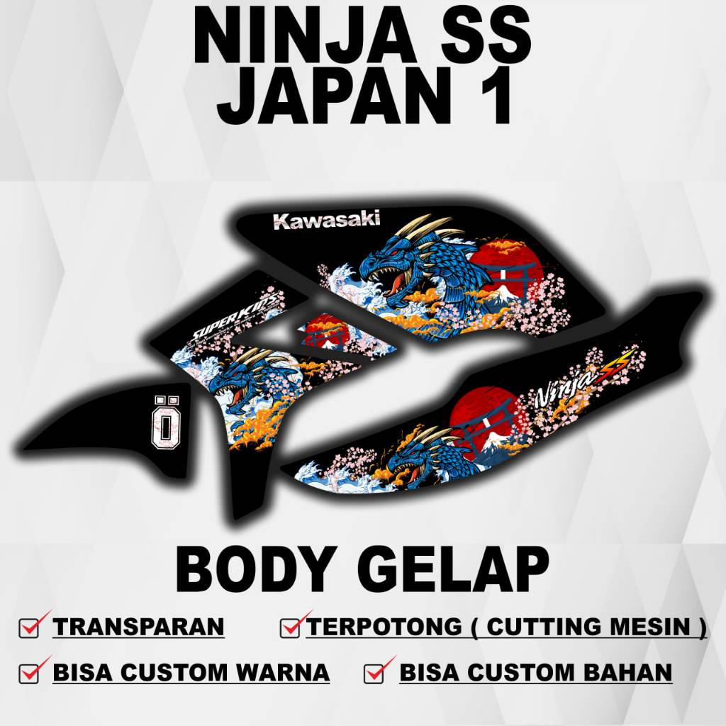 Sticker Ninja SS / Striping Ninja SS / Stiker Striping Decal Transparan Ninja SS / Sticker Ninja SS 