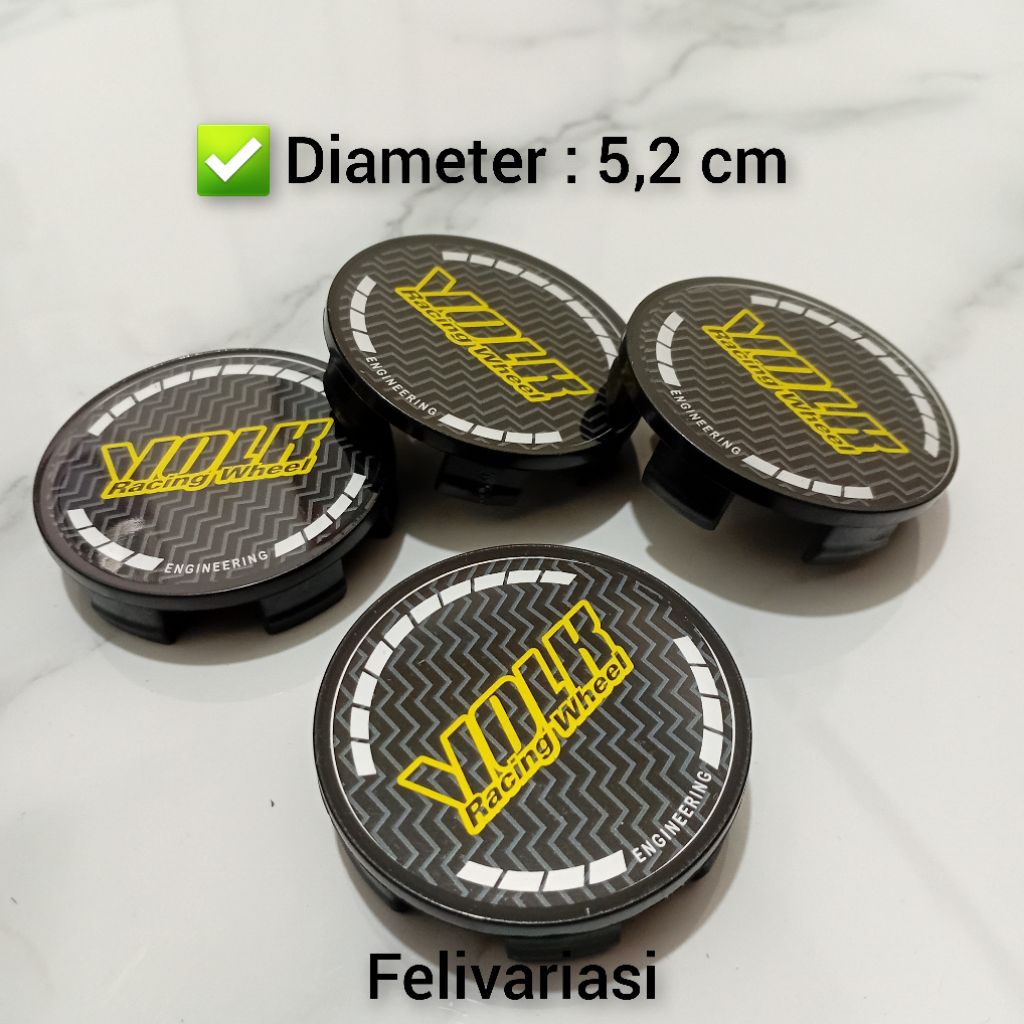 dop roda velg variasi mobil AGYA AYLA CALYA SIGRA diameter 5,2 cm harga set 4pcs.