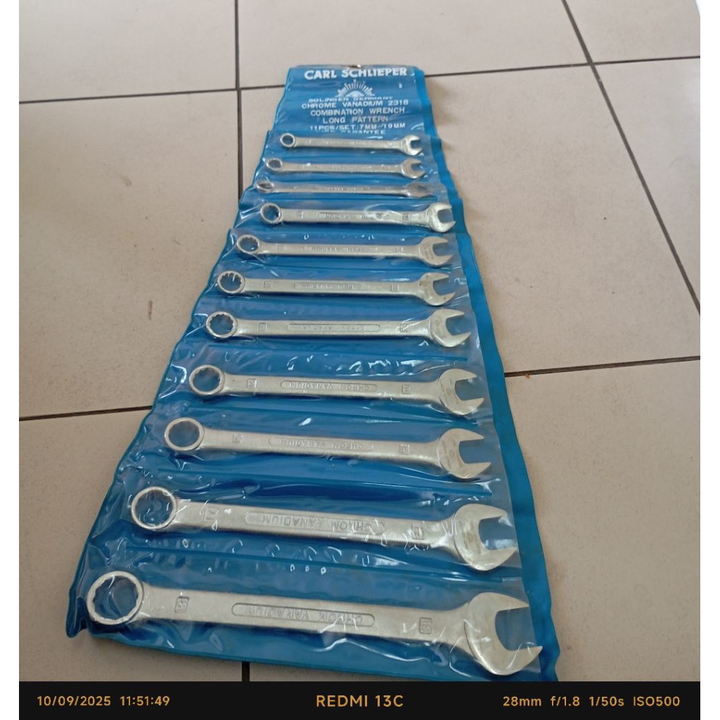 Kunci Ring Pas set 11Pcs 7 -  19mm TJAP MATA/ Cap mata