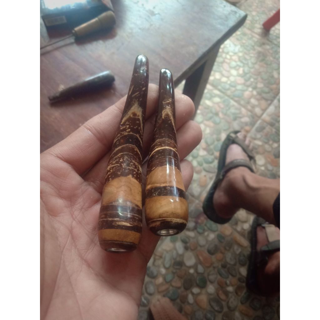 pipa rokok batok kelapa kombinasi kayu