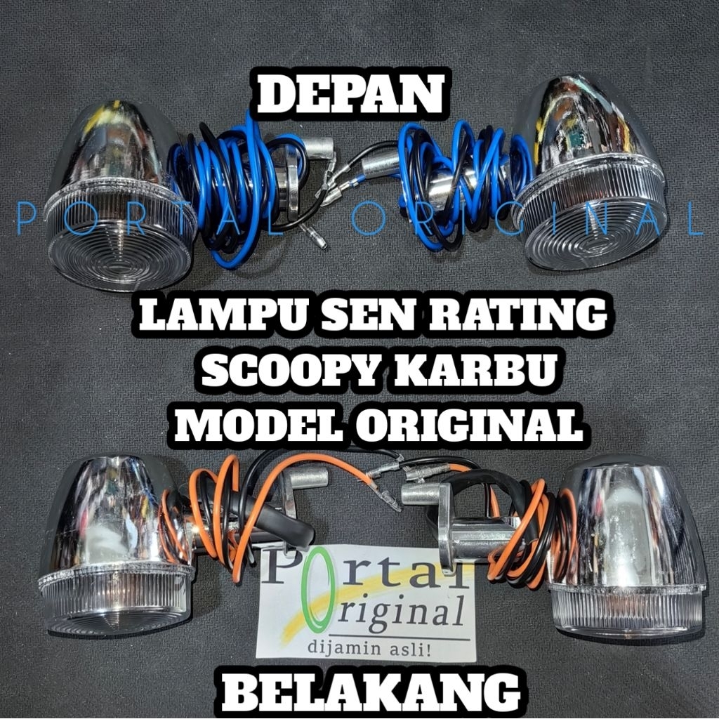 Lampu sen Scoopy karbu depan belakang model original standar honda skupi scopy rating sein crom krum