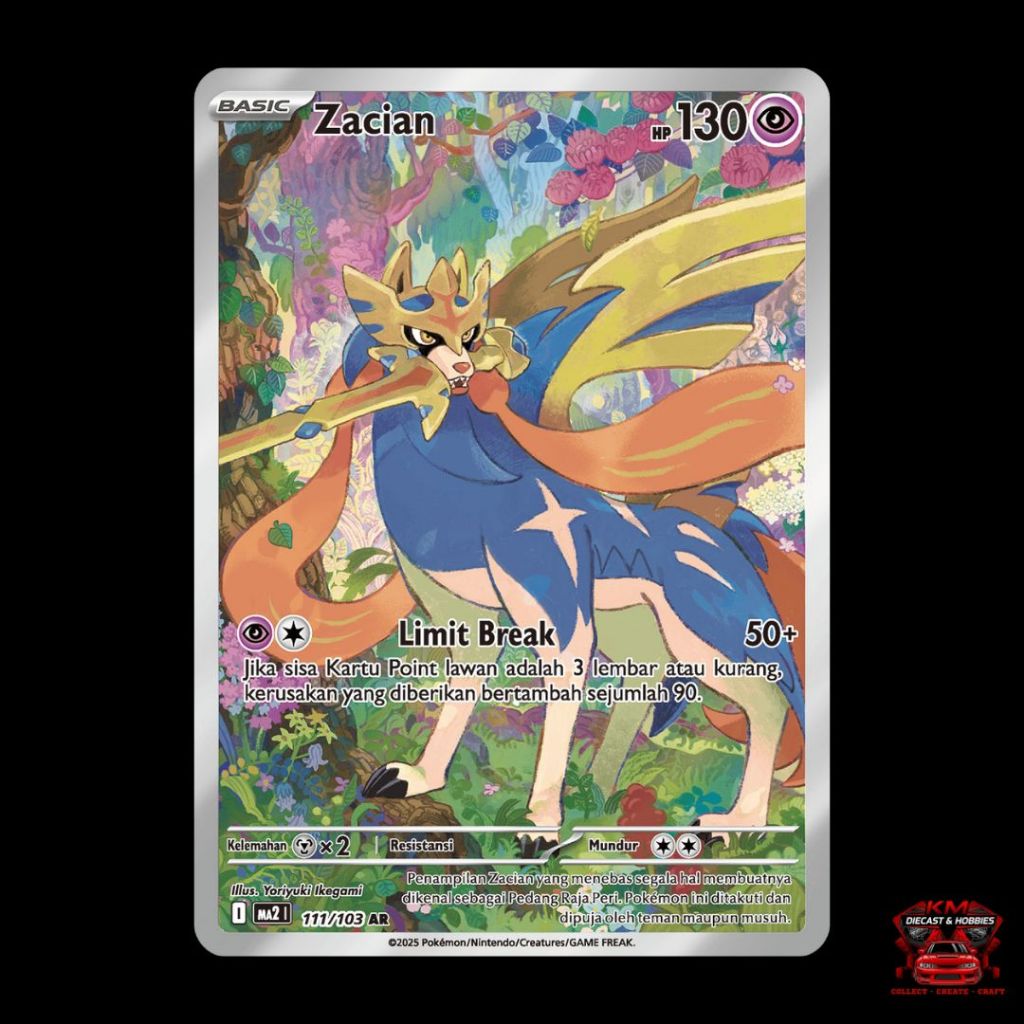 Zacian AR 111/103 Pokemon TCG Indonesia Kobaran Biru