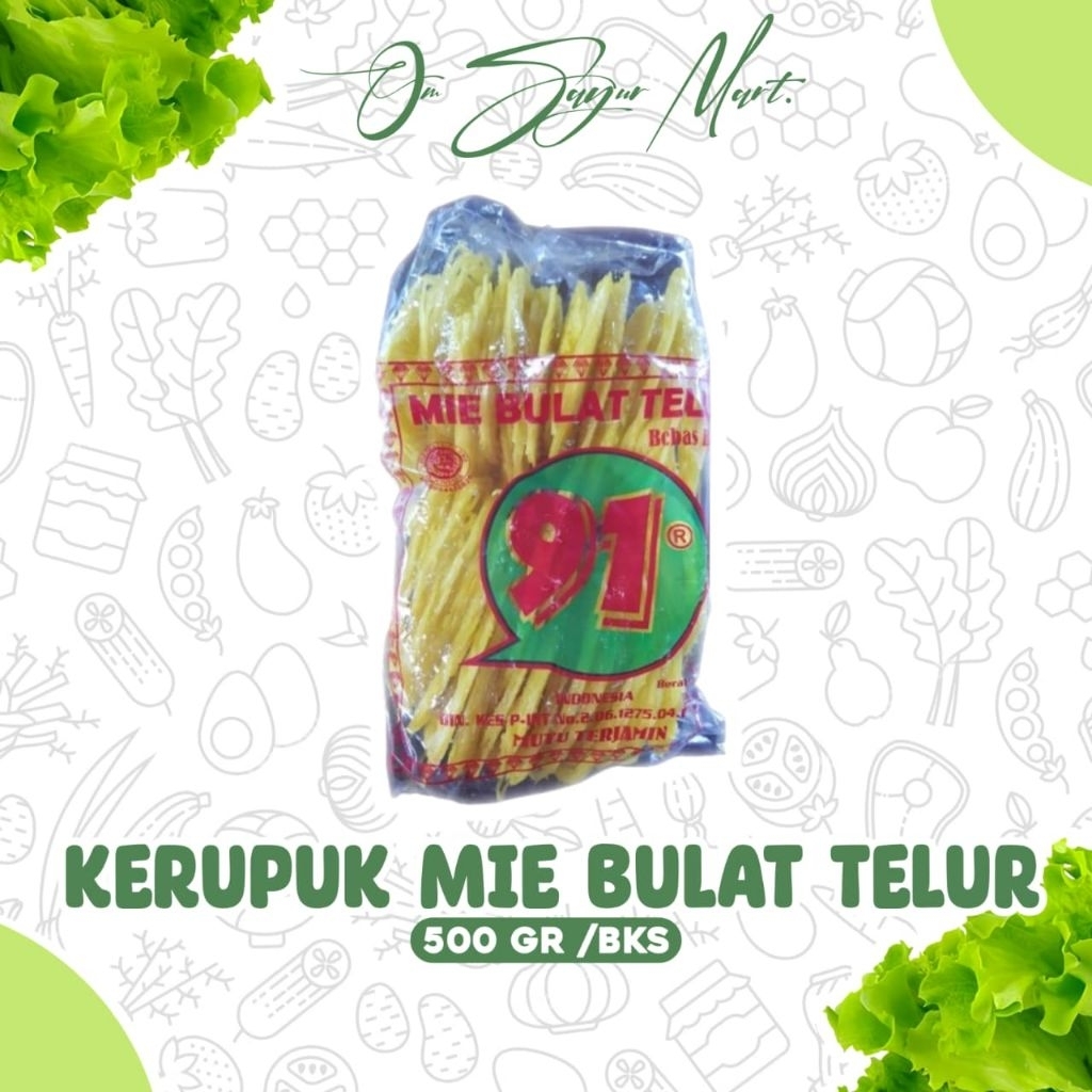 Kerupuk mie telur cap 91 asli medan