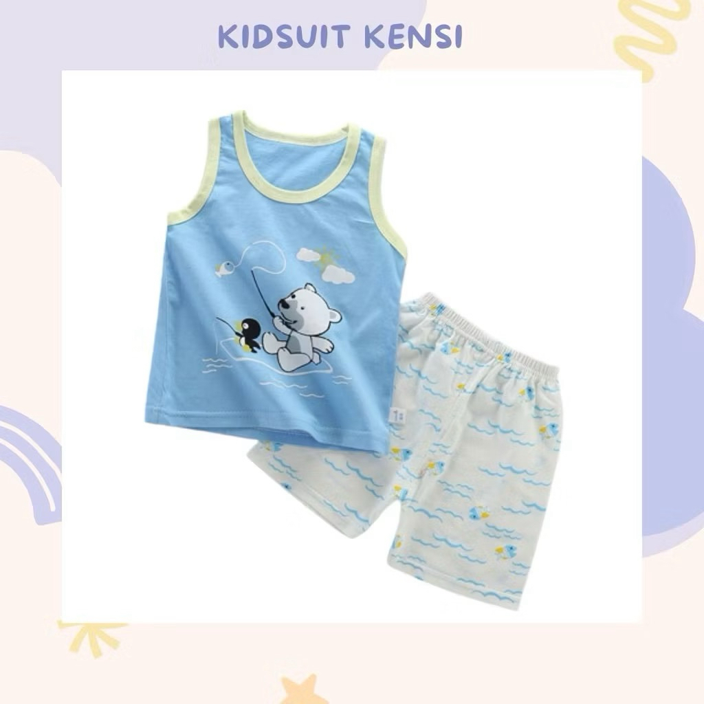 Setelan Kensi / Kutung Anak Laki-Laki , setelan main anak