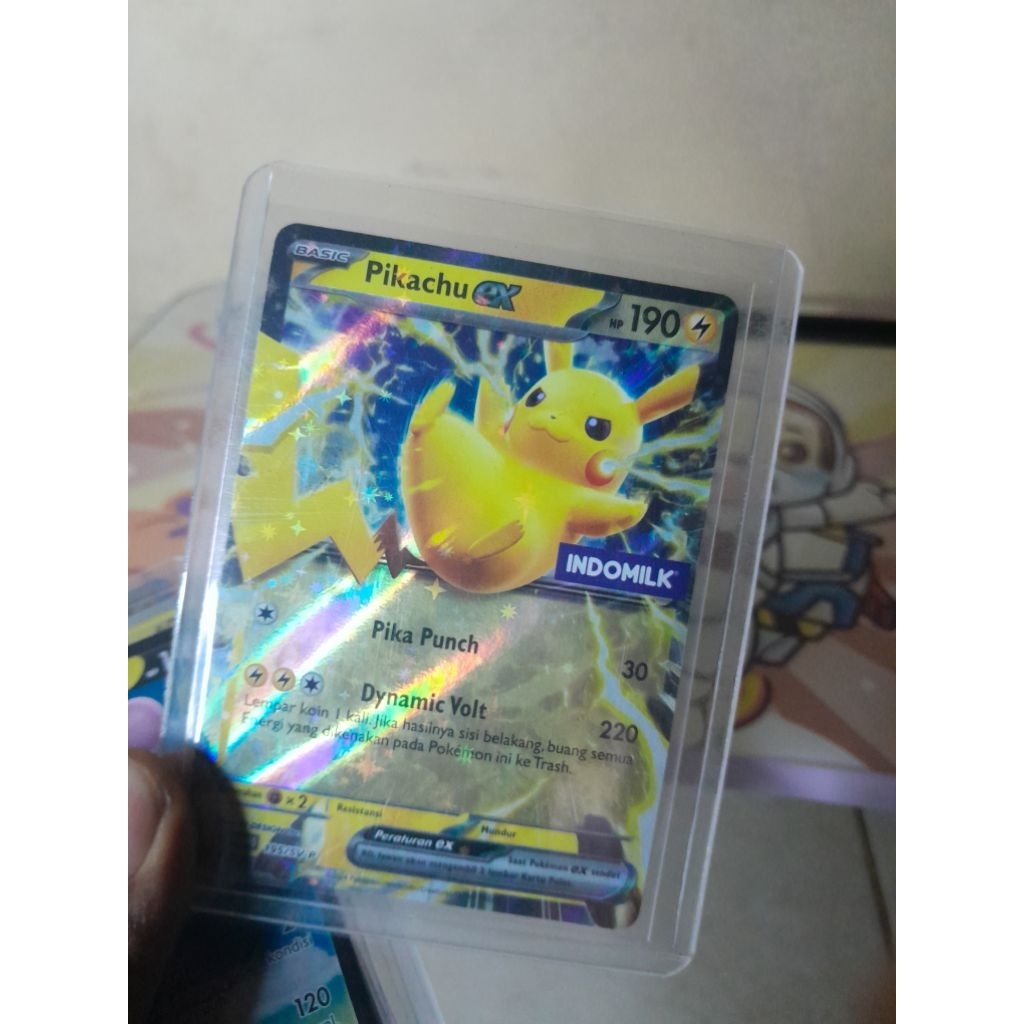 kartu pokemon Pikachu  promo Indomilk