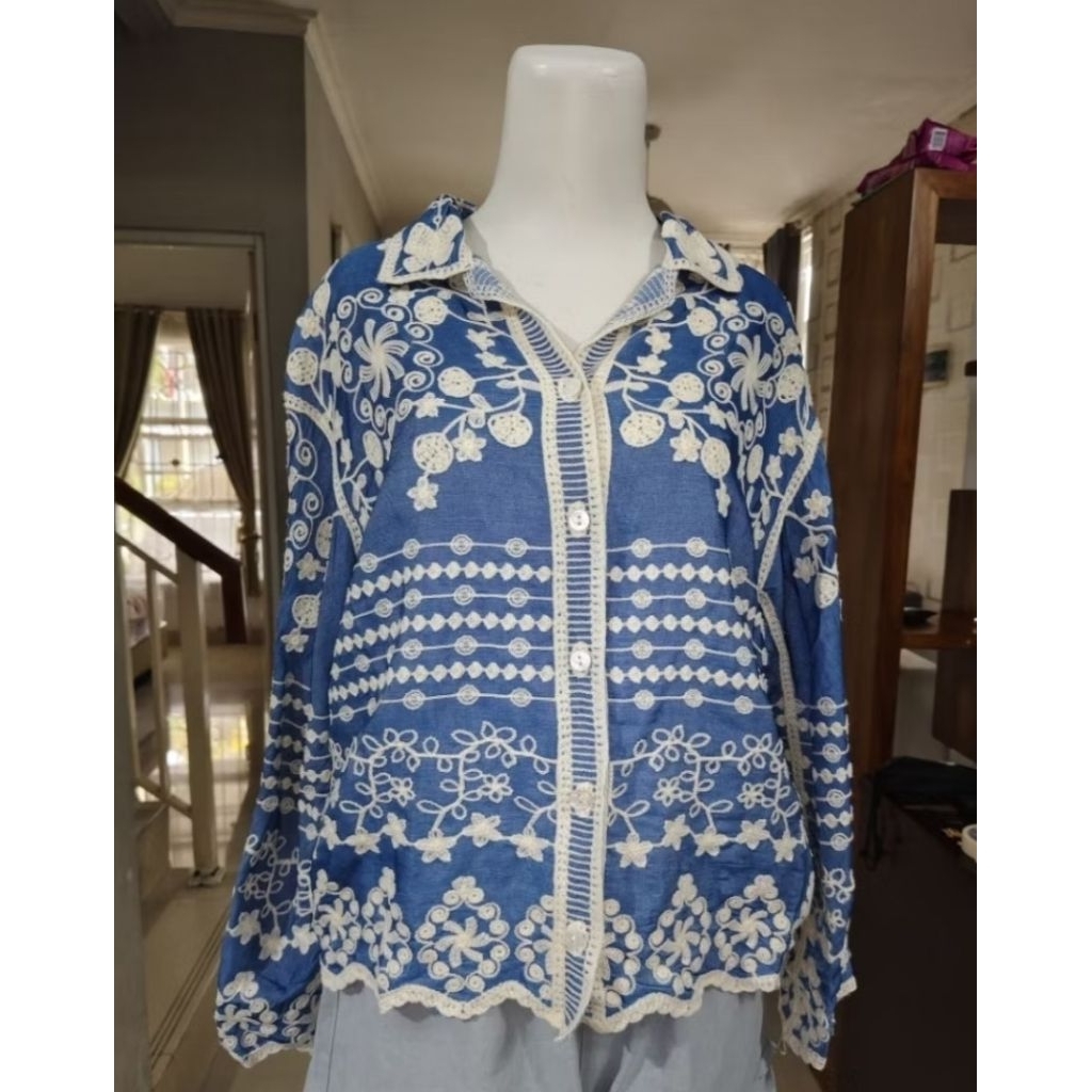 Sale satuan kemeja/blouse/atasan/baju/pakaian wanita lengan panjang import bangkok